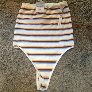NWT Forever 21 XS -S  Seamless- Tube  cream - multi  Bodysuit